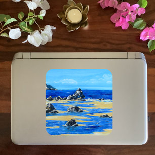 Beach Square Sticker