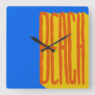 Beach Square Wall Clock