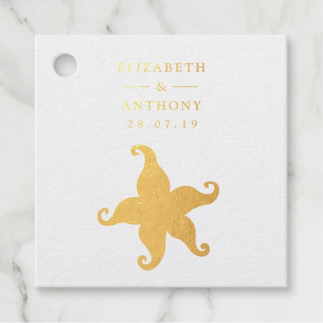 Beach Starfish Favour Tags (Front)