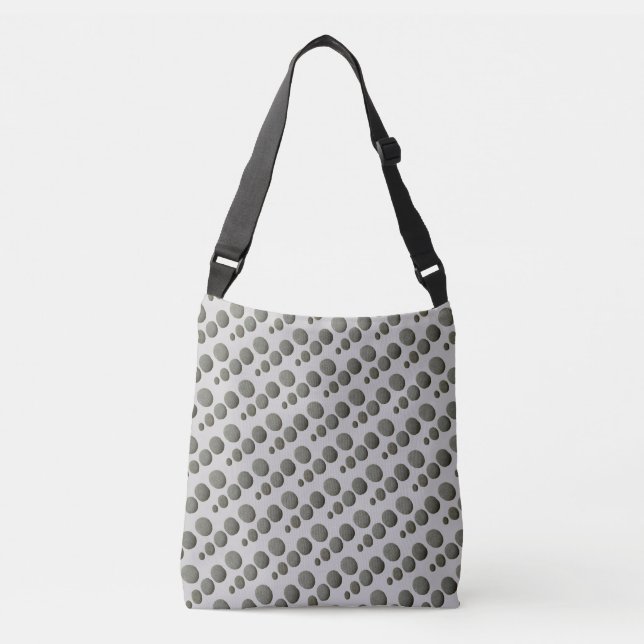 Beach Stones on Light Grey Crossbody Bag (Front)