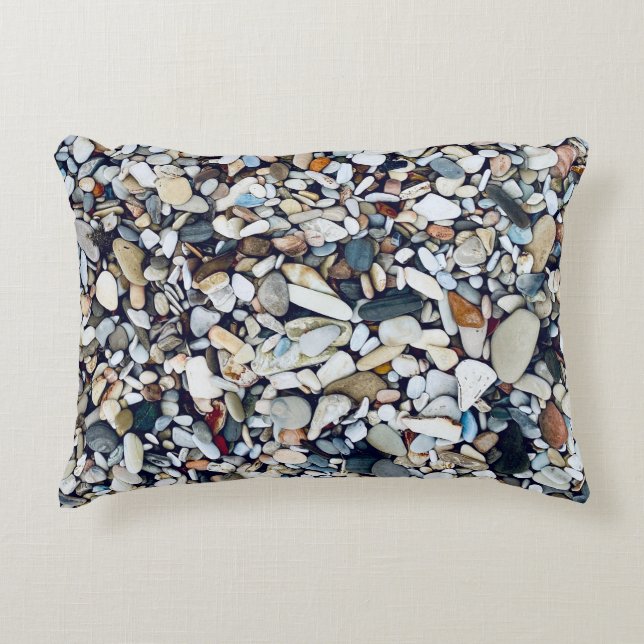 Beach Stones Pebbles Decorative Cushion (Front)