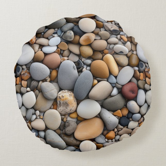 Beach Stones Round Cushion (Back)