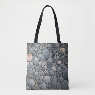 Beach Stones Shells Pebbles Rocks Painting Art Tote Bag