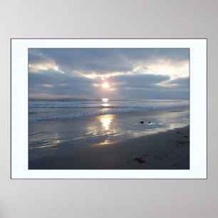 Beach Stormy Sunset Print