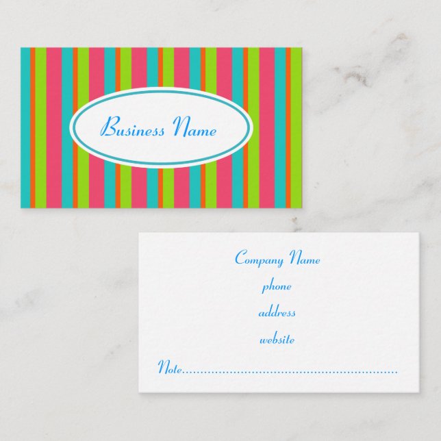 Beach Stripes Business Card (Front/Back)