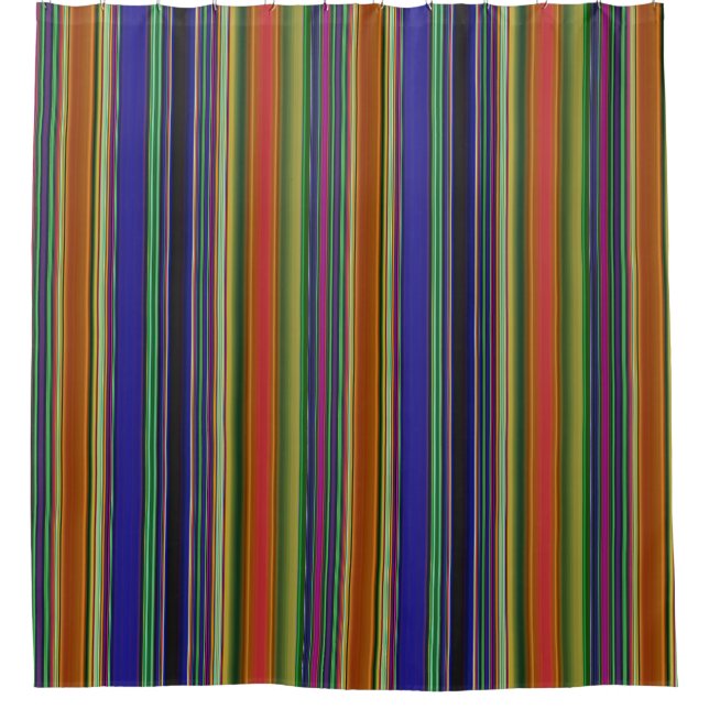 Beach Stripes  Shower Curtain (Front)