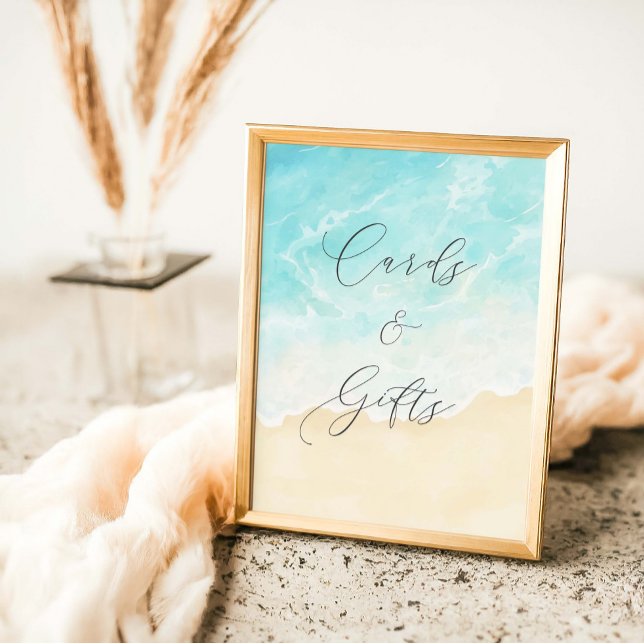Beach Summer Bridal Shower Cards And Gifts Poster (Creator Uploaded)