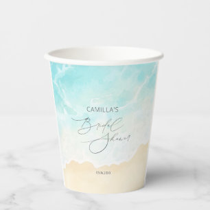 Beach Summer Bridal Shower Paper Cups