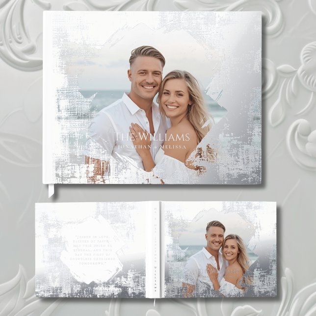 Beach Summer Foil Guestbook Elegant Guest Books (Creator Uploaded)