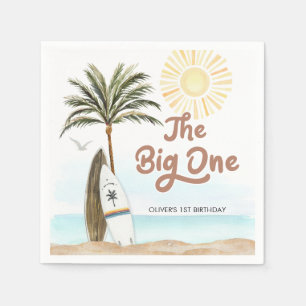 Beach Summer Gender Neutral 1st Birthday Napkin