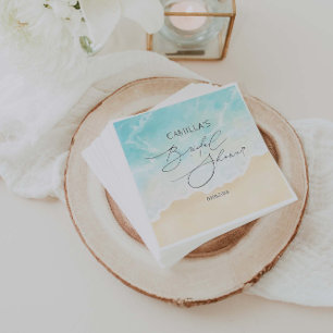 Beach Summer Ocean Bridal Shower Napkin