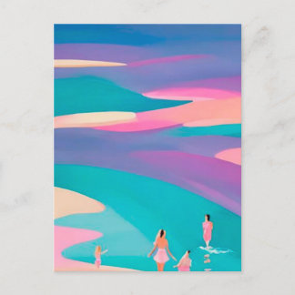 Beach summer postcard