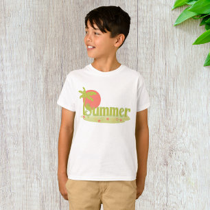 Beach Summer Sun And Tree T-Shirt