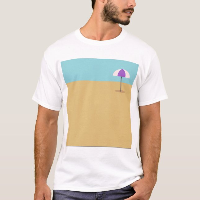 Beach Summer Umbrella T-Shirt (Front)