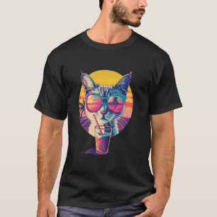 Beach Summer Vacation Reflective Sunglasses Cute C T-Shirt