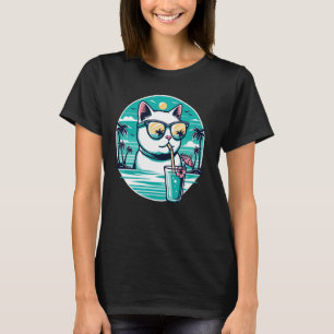 Beach Summer Vacation Reflective Sunglasses Cute C T-Shirt