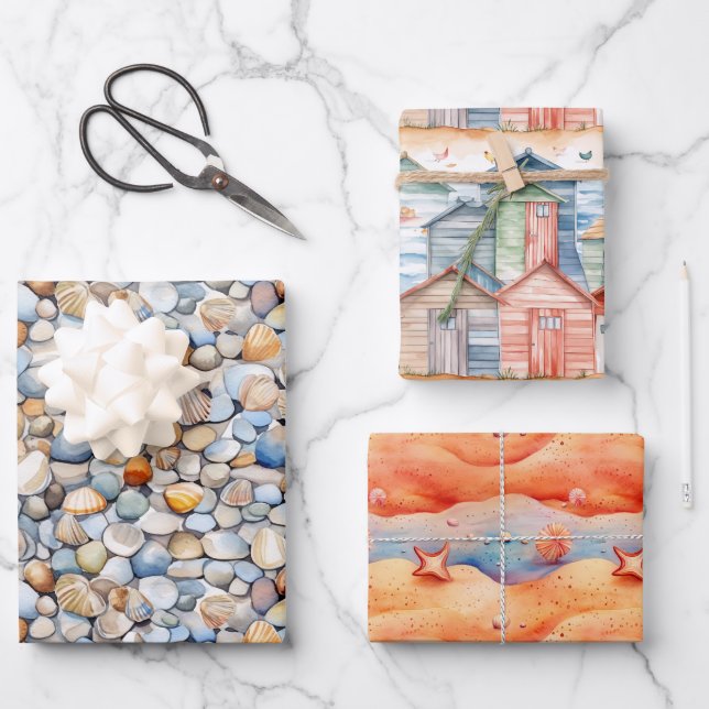 Beach Summer wrapping paper (Front)