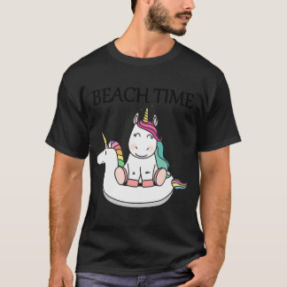 Beach sun summer unicorn swimming pool T-Shirt
