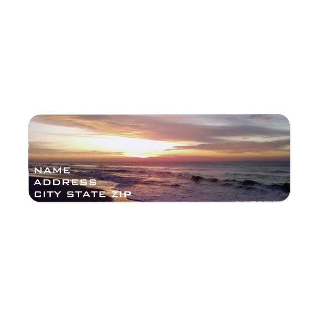 BEACH SUNRISE ADDRESS LABEL (Front)