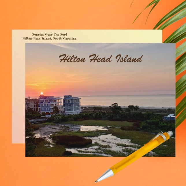 Beach Sunrise Hilton Head Island South Carolina Postcard (Creator Uploaded)