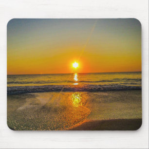 Beach sunrise Mousepad