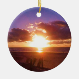 Beach sunrise ornament
