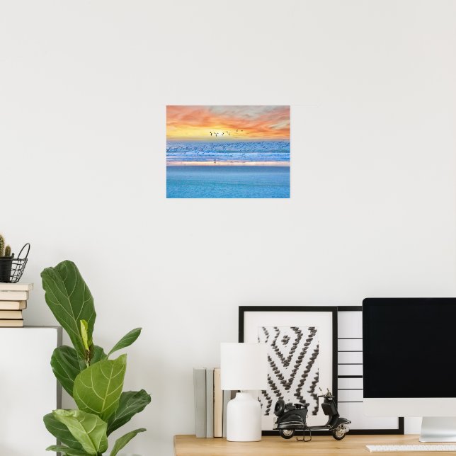 Beach Sunrise  Poster (Home Office)