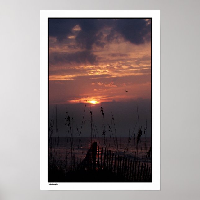 Beach Sunrise Poster (Front)