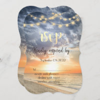 Beach Sunrise String Lights Seashell RSVP  