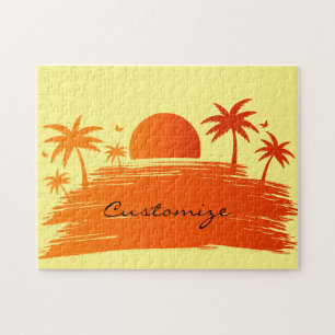 Beach Sunrise Sunset Thunder_Cove Jigsaw Puzzle