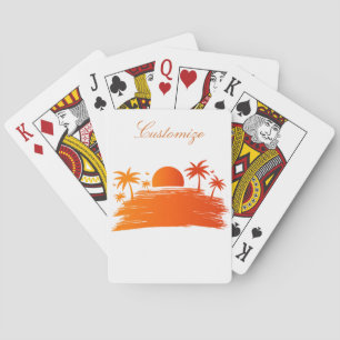 Beach Sunrise Sunset Thunder_Cove Playing Cards