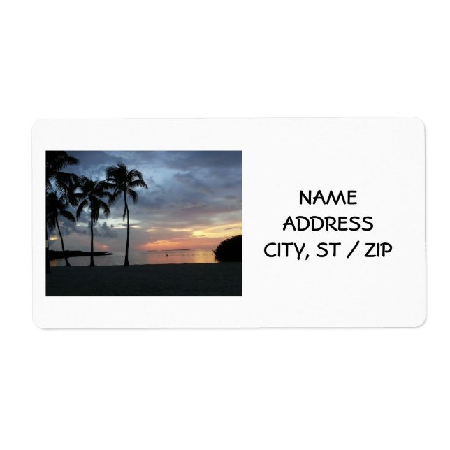 BEACH SUNSET ADDRESS LABELS (Front)