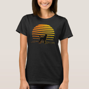 Beach  Sunset and Poodle     T-Shirt