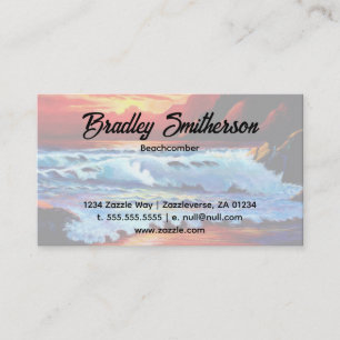 Beach Sunset Business Card