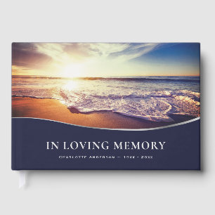 Beach Sunset Funeral Guest Book