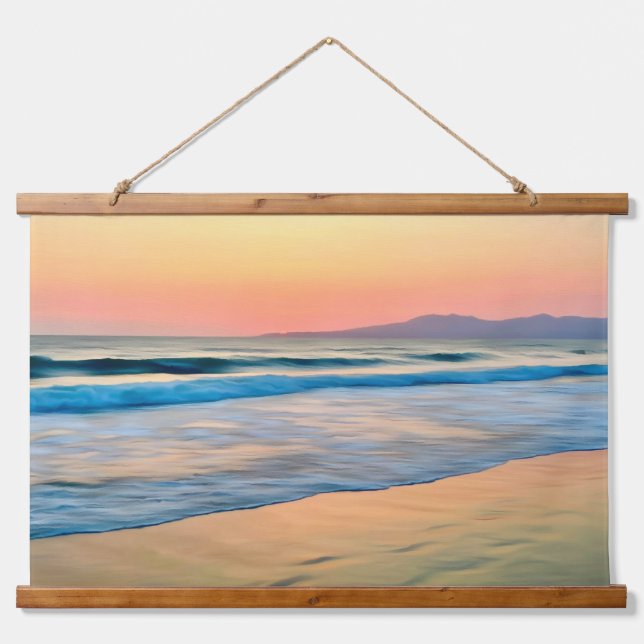 Beach Sunset Hanging Tapestry (Front)