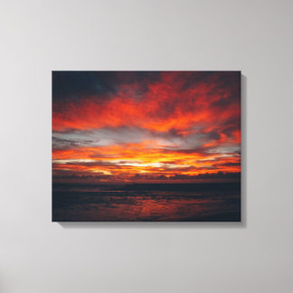 Beach sunset image on canvas print