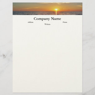 Beach Sunset Letterhead