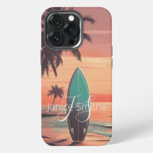 Beach Sunset Monogram iPhone 13 Pro Case