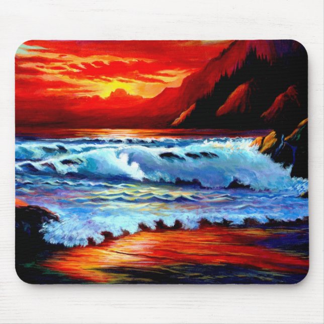 Beach Sunset Mouse Pad (Front)