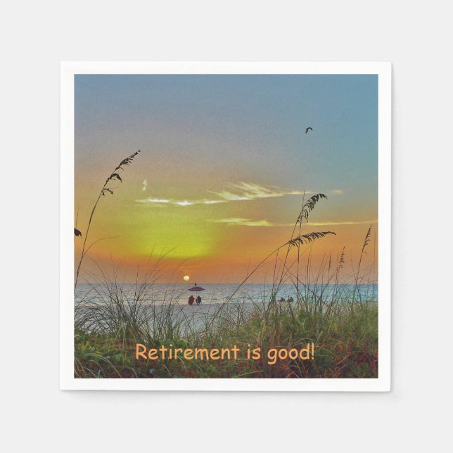 Beach Sunset Napkin (Front)