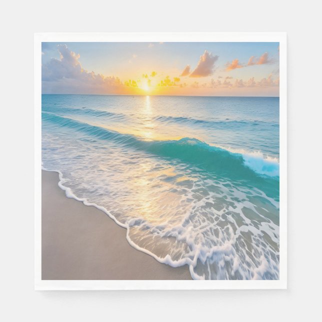 Beach Sunset Napkin (Front)