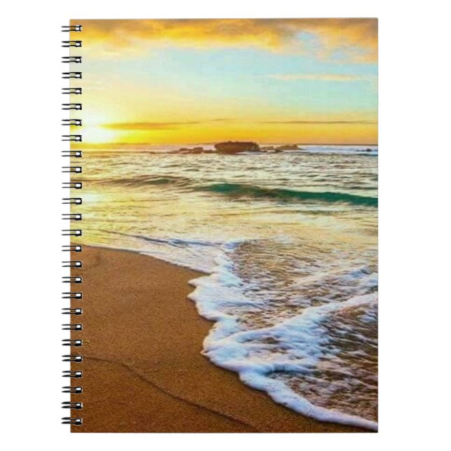 Beach Sunset  Notebook (Front)