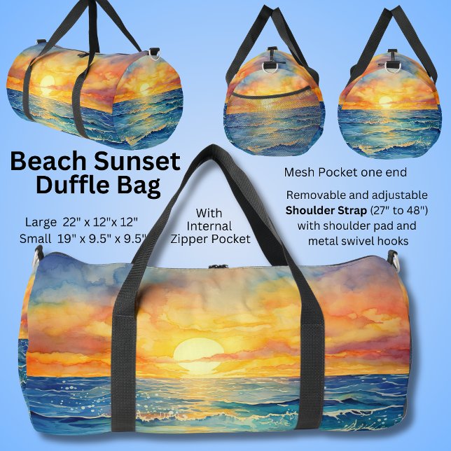 Beach Sunset Painting Duffle Bag (Creator Uploaded)