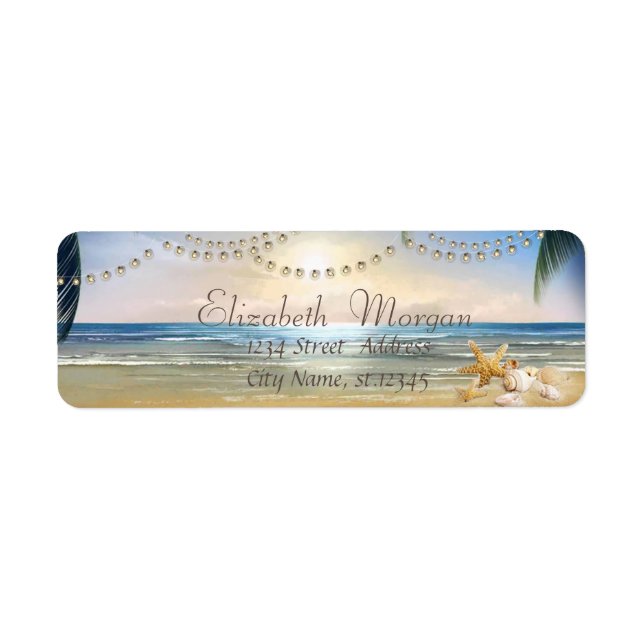 Beach,Sunset,Palms, Seashells (Front)