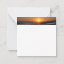 Beach Sunset Photo Stationery Flat Note Cards