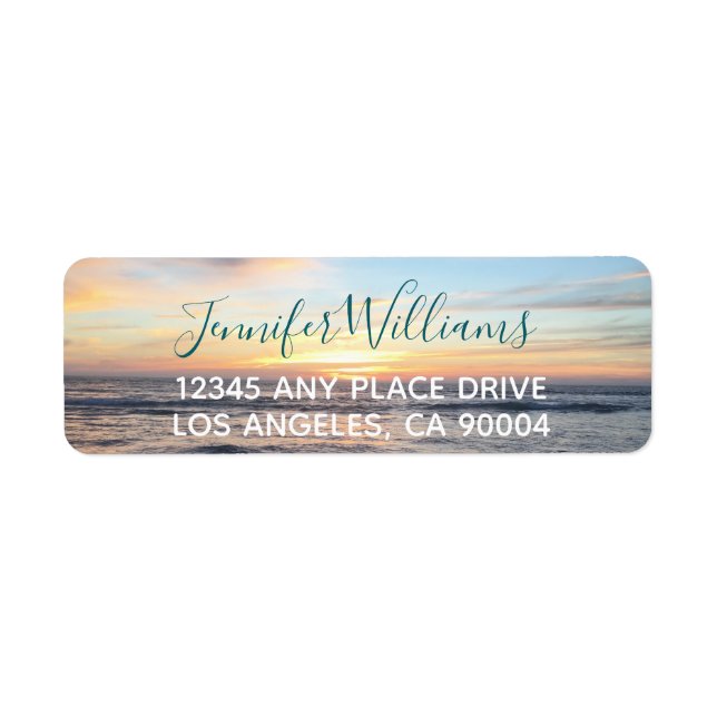 Beach Sunset Photography Beautiful Custom Return (Front)