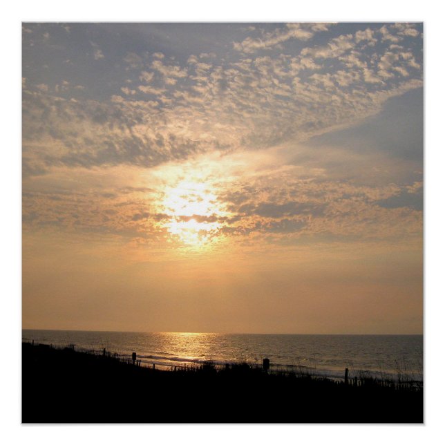 Beach Sunset Photography Poster Print (Front)