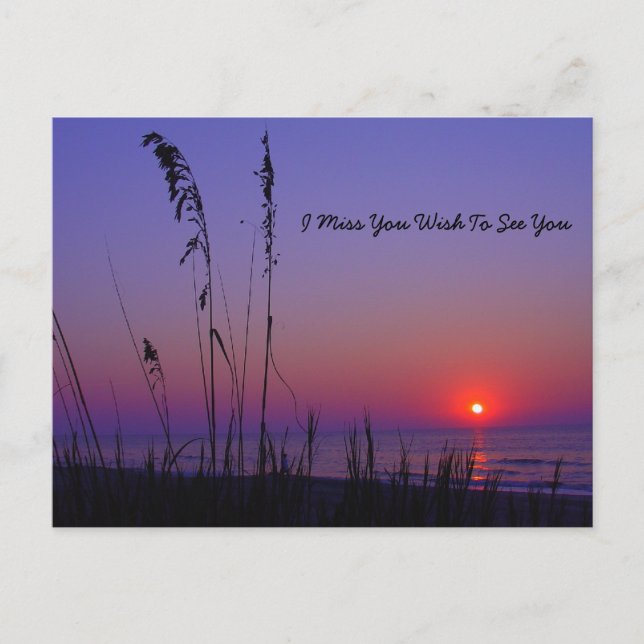 Beach sunset postcard (Front)
