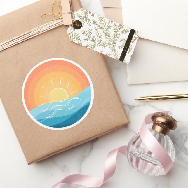 Beach Sunset Sticker (Gifting)